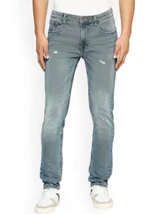 Pepe Jeans Men Slim Fit Low Rise Low Distress Heavy Fade Stretchable Jeans
