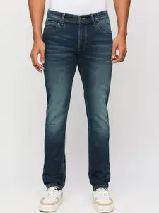 Pepe Jeans Men Tapered Fit Low-Rise Clean Look Heavy Fade Stretchable Jeans