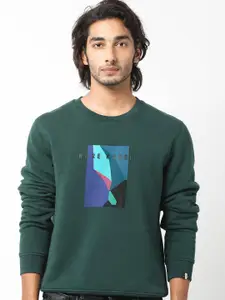 RARE RABBIT Men Winfred Graphic Printed Sweatshirt