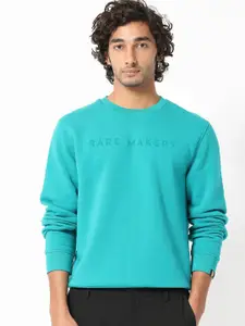 RARE RABBIT Men Marko Typography Printed Sweatshirt