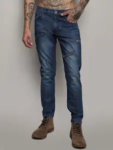 Campus Sutra Men Smart Slim Fit Clean Look Light Fade Embroidered  Jeans