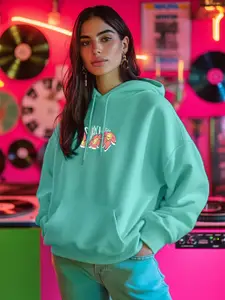 JUNEBERRY Hooded Fleece Pullover Sweatshirt