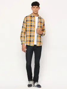 Pepe Jeans Other Checked Spread Collar Cotton Casual Shirt