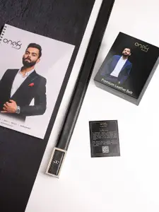 One8 by Virat Kohli Men Genuine Leather Signature Buckle Fashion Belt