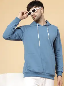 Rigo Solid Open Hooded Casual Pullover Sweatshirt