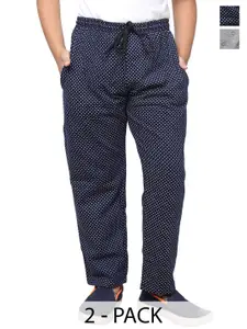 IndiWeaves Pack Of 2 Boys Mid-Rise Fleece Track Pants