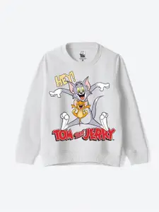 YK Warner Bros Boys Tom & Jerry Printed Cotton Sweatshirt