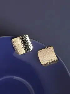 SOHI Gold-Plated Studs Earrings