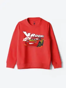 YK Disney Kids Cars Printed Round Neck Sweatshirt