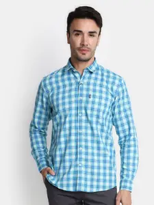V-Mart Gingham Checked Cotton Casual Shirt