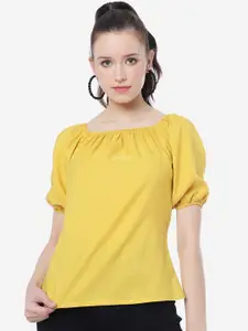 FashionsEye Square Neck Puff Sleeve Top