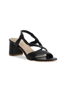 ERIDANI Ciana Open Toe Block Heels With Backstrap