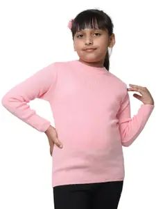 IndiWeaves Girls Round Neck Woollen Pullover