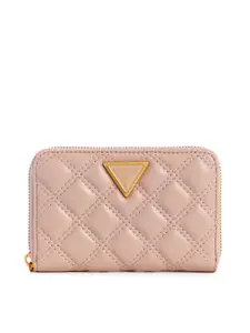 GUESS Women Quilted Detail Zip Around Wallet