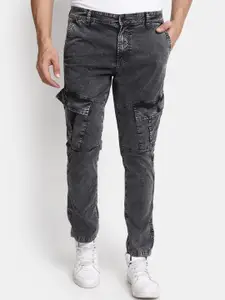 V-Mart Men Grey Mid-Rise Mildly Distressed Heavy Fade Clean Look Cotton Jeans