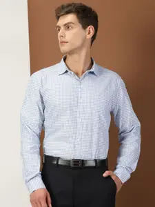 INVICTUS Original Slim Fit Micro Checks Pure Cotton Formal Shirt