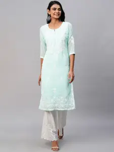 RATAN Ethnic Motifs Embroidered Georgette Kurta