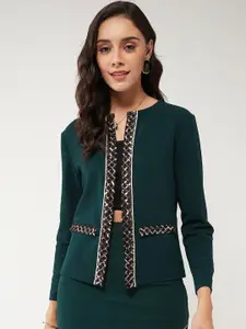 Zima Leto Sequinned Detail Front Open Casual Blazer