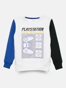 mackly Boys Graphic Printed Round Neck Long Sleeves Pure Cotton Pullover Sweatshirt