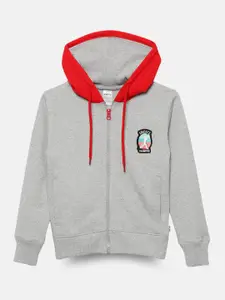 mackly Boys Long Sleeves Hooded Front-Open Sweatshirt