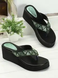 madam glorious Embellished Wedge Heels