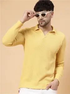 Rigo Polo Collar Long Sleeve Cotton T-shirt