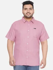 Santonio Plus Size Classic Spread Collar Pure Cotton Casual Shirt