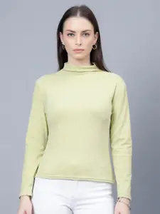 Albion High Collar Pure Cotton Casual Top