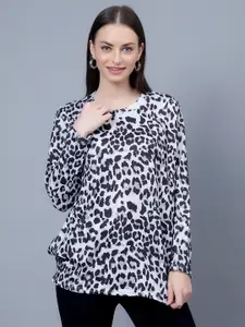 Albion Animal Printed Pure Cotton Casual Top