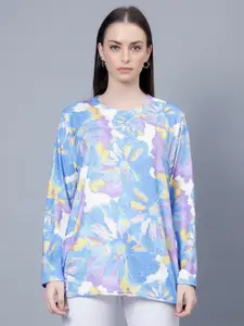 Albion Floral Printed Round Neck Boxy Top