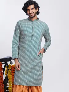 KISAH Geometric Printed Straight Kurta
