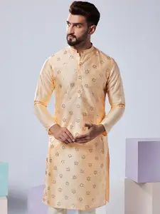 KISAH Embellished Mandarin Collar Straight Kurta