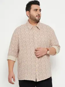 bigbanana Plus Size Floral Printed Classic Cotton Casual Shirt