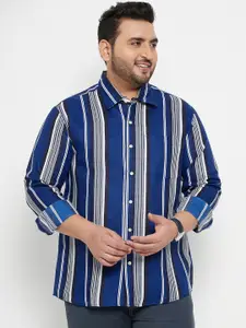 bigbanana Plus Size Striped Classic Casual Shirt