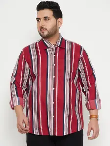bigbanana Plus Size Striped Classic Casual Shirt