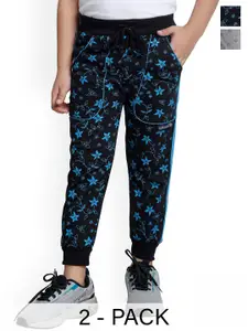 IndiWeaves Boys Pack Of 2 Printed Joggers