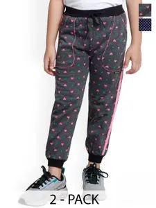 IndiWeaves Boys Pack Of 2 Printed Fleece Joggers