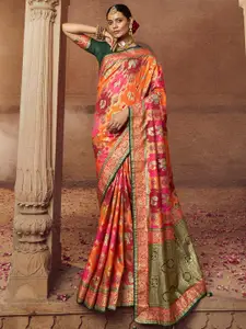 Saree mall Woven Design Zari Silk Blend Sarees