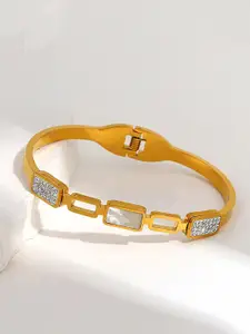 Jewels Galaxy Women Gold-Plated Bangle-Style Bracelet