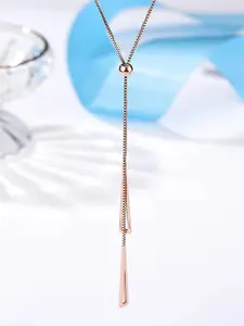 Jewels Galaxy Rose Gold Plated Stainless Steel Necklace