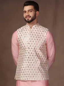 KISAH Embellished Mandarin Collar Nehru Jacket
