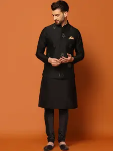 KISAH Mandarin Collar Kurta With Churidar