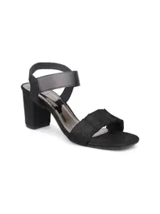 Inc 5 Textured Open Toe Party Block Heels With Backstrap
