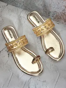 OPHELIA Embroidered One Toe Flats