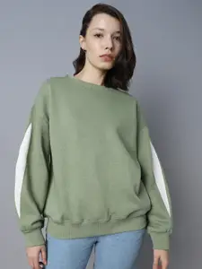 High Star Round Neck Long Sleeve Pullover Sweatshirt