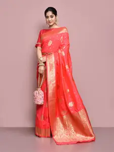 elora Ethnic Motifs Woven Design Zari Banarasi Saree