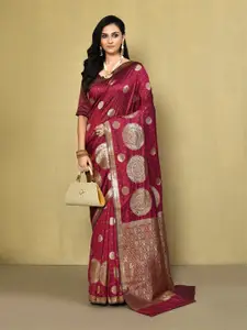 elora Ethnic Motifs Woven Design Zari Banarasi Saree