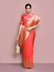 elora Woven Design Zari Banarasi Saree