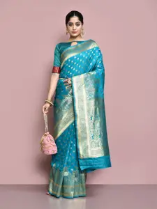 elora Ethnic Motifs Woven Design Zari Banarasi Saree