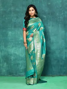 elora Ethnic Motifs Woven Design Zari Banarasi Saree